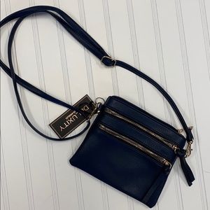 Small Navy Crossbody Purse Deluxity LA